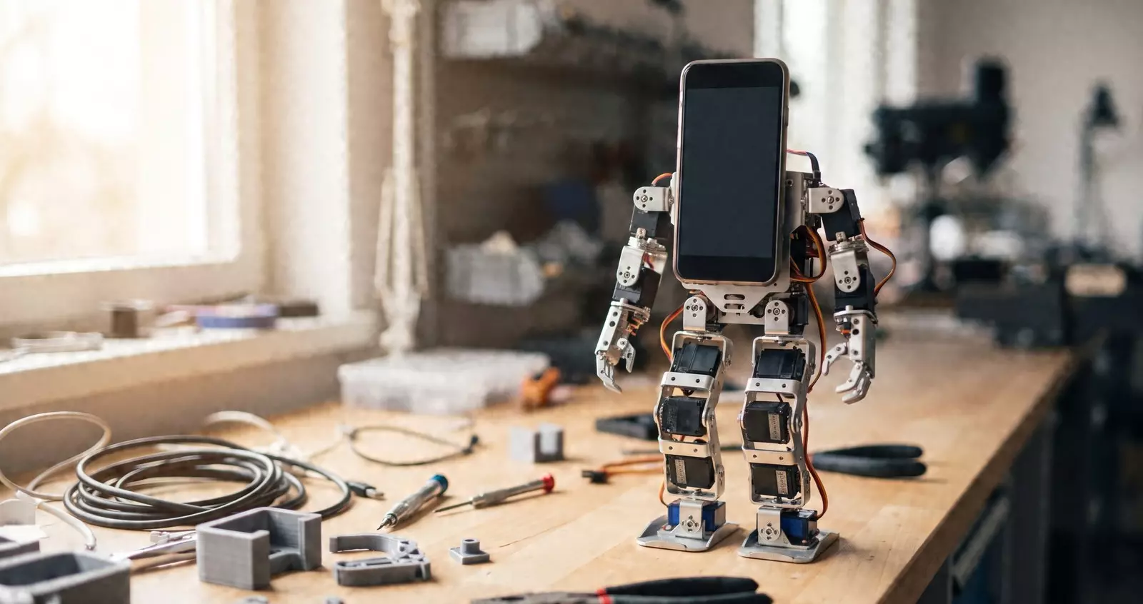 Исследователи собрали гуманоидного робота PhoneBot, где мозгом служит обычный смартфон