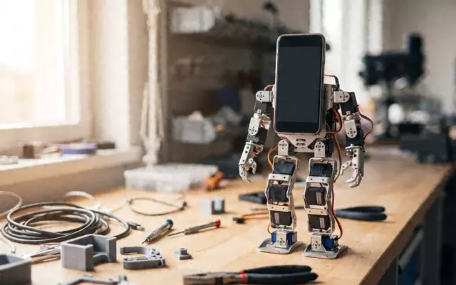 Исследователи собрали гуманоидного робота PhoneBot, где мозгом служит обычный смартфон